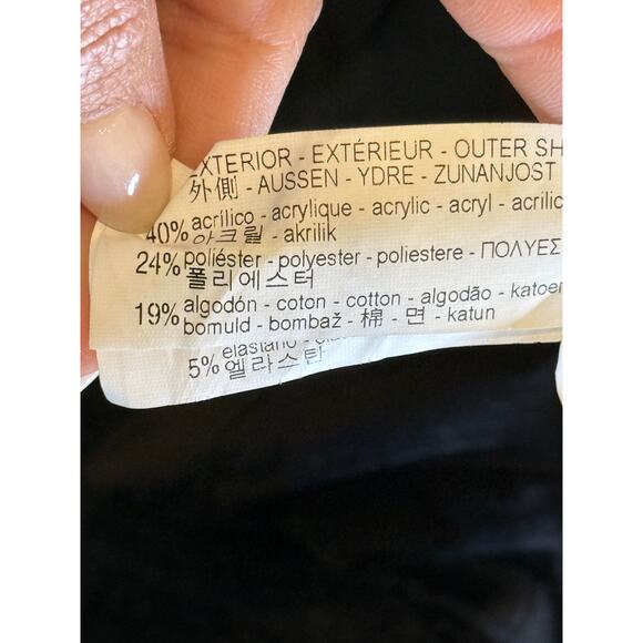 Zara - Black tweed coat with pearls - 	Womens XS - Picture 7 of 7